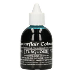 Turquoise airbrush color fra Sugarflair, 60 ml.