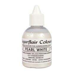 Glitter Pearl White airbrush color fra Sugarflair, 60 ml.