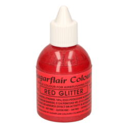 Glitter Red airbrush color fra Sugarflair, 60 ml.