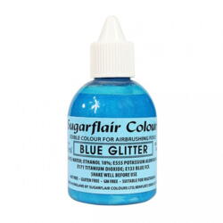 Glitter Blue airbrush color fra Sugarflair, 60 ml.