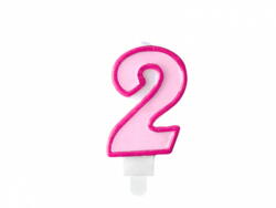 number candle 2, pink