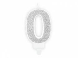 number candle 0, Silver