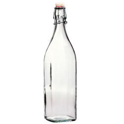 patent glass bottle, 0,5 L. square