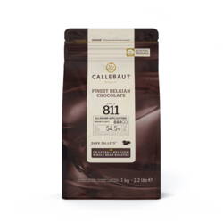 Callebaut belgisk overtrækschokolade, 811, 54,5% Mørk, 1 kg.