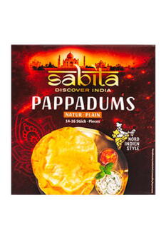 SABITA Pappadums, Glutenfri 200 g.