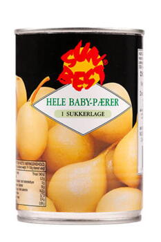 SunBEST Hele Baby-Pærer i sukkerlage 420 g.