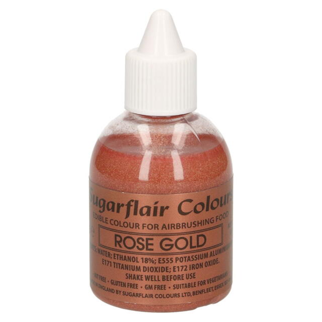 Rose Gold airbrush color fra Sugarflair, 60 ml.