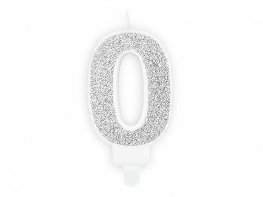 number candle 0, Silver
