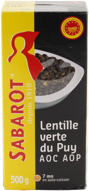 Green Lentils from Puy 500 g.