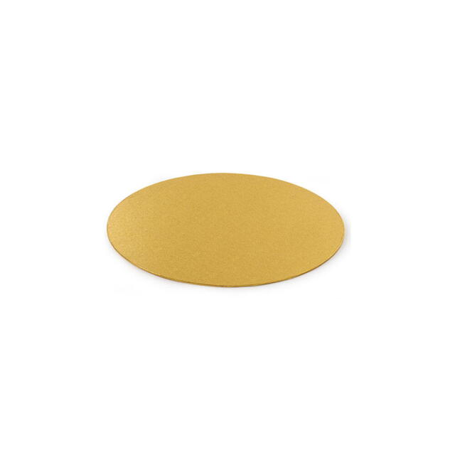 30 cm. guldpap kageplade, rund, 3 mm