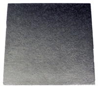 10 cm. Sølvpap kageplade, firkantet