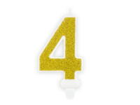 number candle 4, Gold
