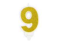 number candle 9, Gold
