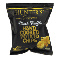 Håndkogte kartoffelchips med sort trøffel 40 gram pose